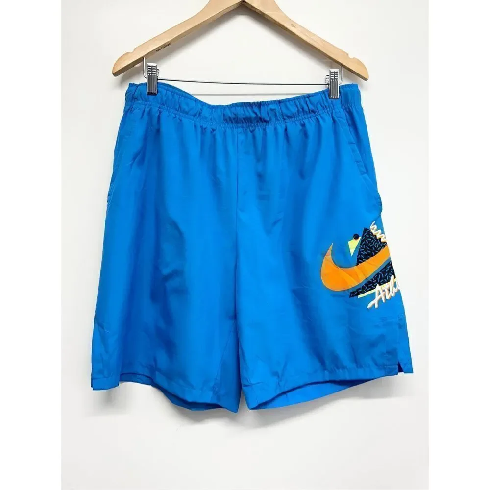 Nike‎ Men’s Graphic Training Shorts Blue Size Large Bermuda